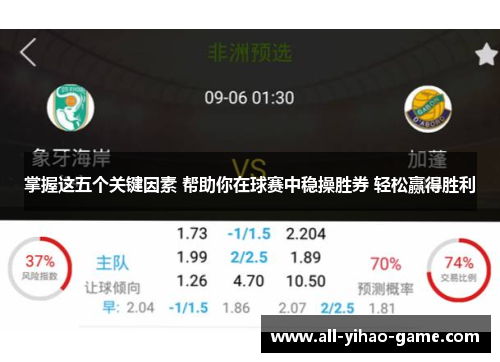 掌握这五个关键因素 帮助你在球赛中稳操胜券 轻松赢得胜利